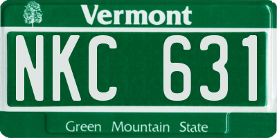 VT license plate NKC631