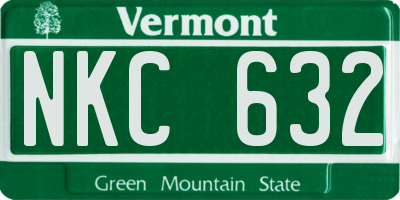 VT license plate NKC632