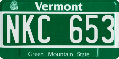 VT license plate NKC653