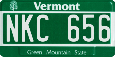 VT license plate NKC656