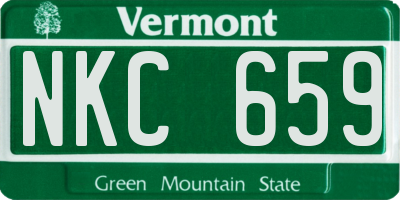 VT license plate NKC659