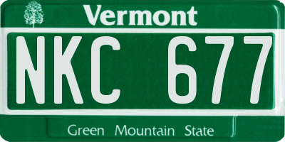 VT license plate NKC677
