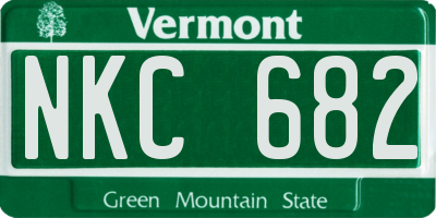 VT license plate NKC682