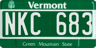 VT license plate NKC683