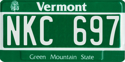 VT license plate NKC697