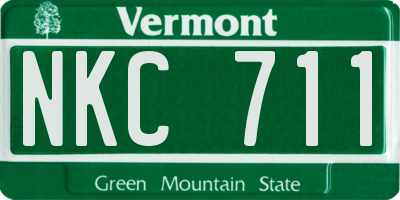 VT license plate NKC711