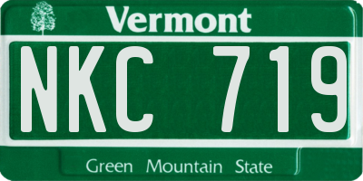 VT license plate NKC719