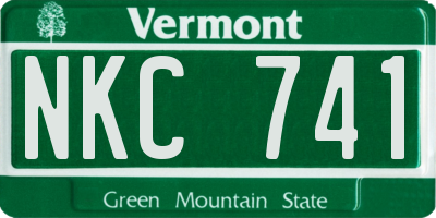 VT license plate NKC741