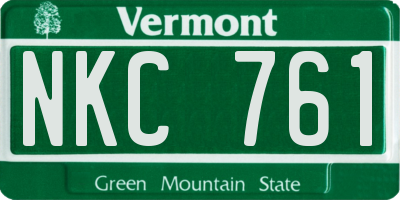 VT license plate NKC761