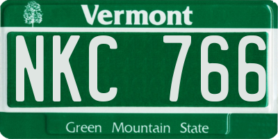VT license plate NKC766