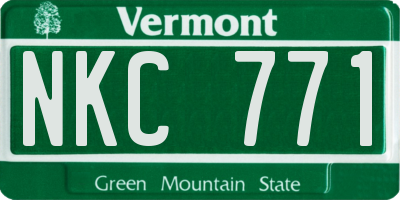 VT license plate NKC771