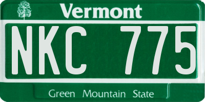 VT license plate NKC775