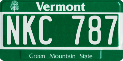 VT license plate NKC787