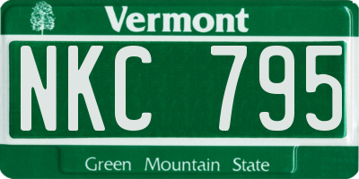 VT license plate NKC795