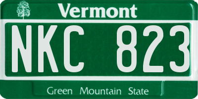 VT license plate NKC823