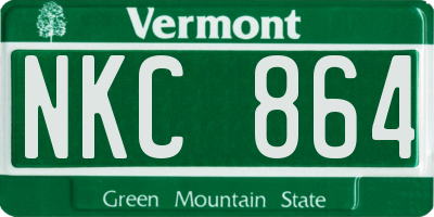 VT license plate NKC864