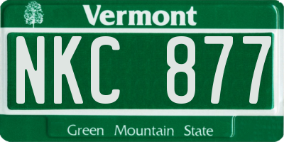 VT license plate NKC877