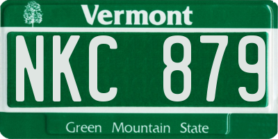 VT license plate NKC879