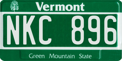 VT license plate NKC896