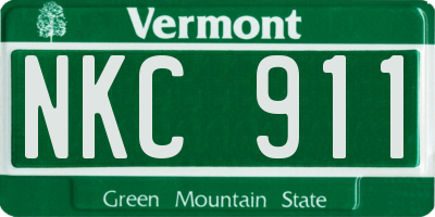 VT license plate NKC911