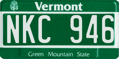 VT license plate NKC946