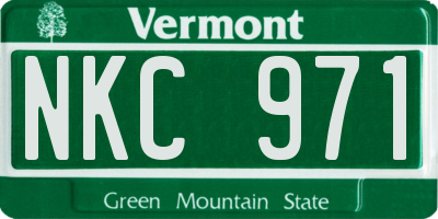 VT license plate NKC971
