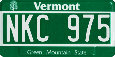 VT license plate NKC975