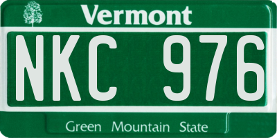 VT license plate NKC976