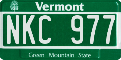 VT license plate NKC977