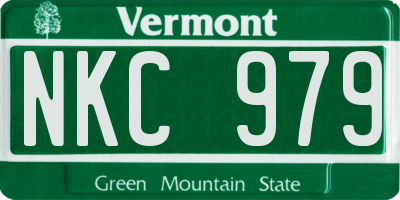 VT license plate NKC979
