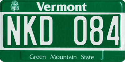 VT license plate NKD084