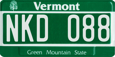VT license plate NKD088