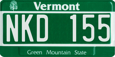 VT license plate NKD155