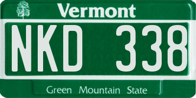 VT license plate NKD338