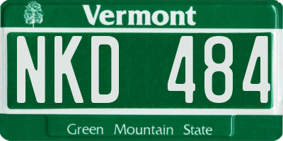 VT license plate NKD484