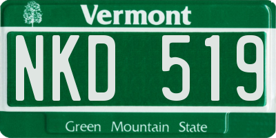VT license plate NKD519