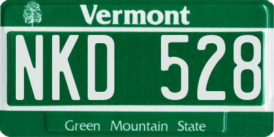 VT license plate NKD528