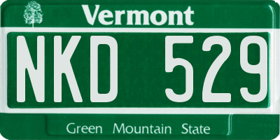 VT license plate NKD529