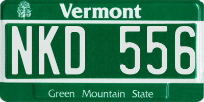 VT license plate NKD556