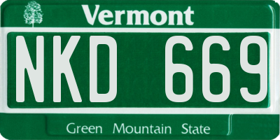 VT license plate NKD669