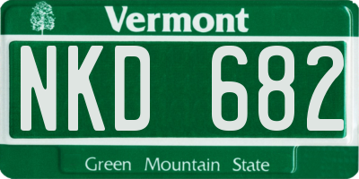 VT license plate NKD682