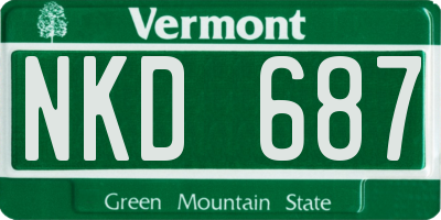 VT license plate NKD687
