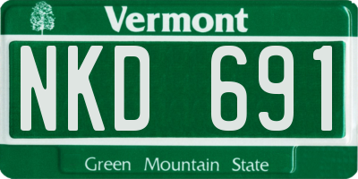 VT license plate NKD691
