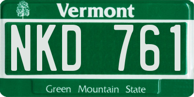 VT license plate NKD761