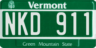 VT license plate NKD911