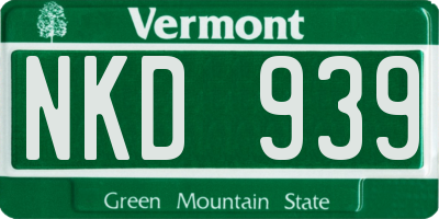 VT license plate NKD939