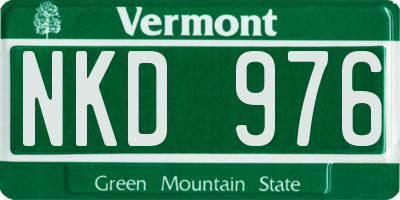 VT license plate NKD976