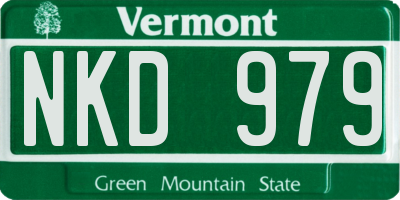 VT license plate NKD979