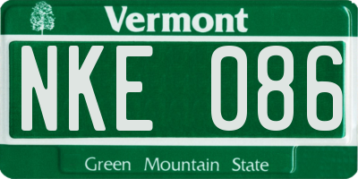 VT license plate NKE086