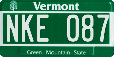 VT license plate NKE087